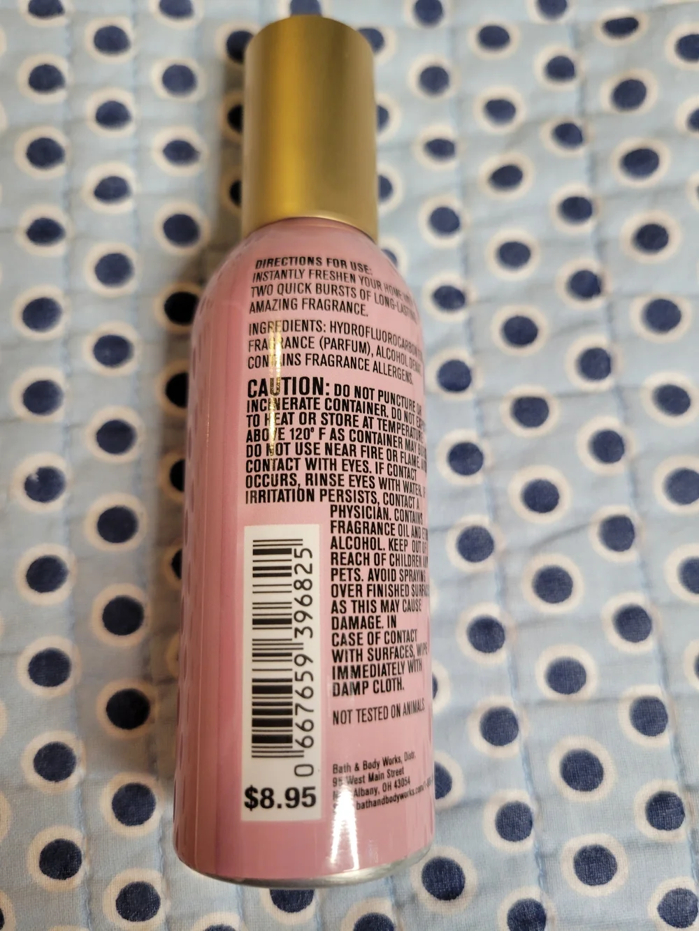 White Barn Pink & Gold Champagne Toast Room Spray